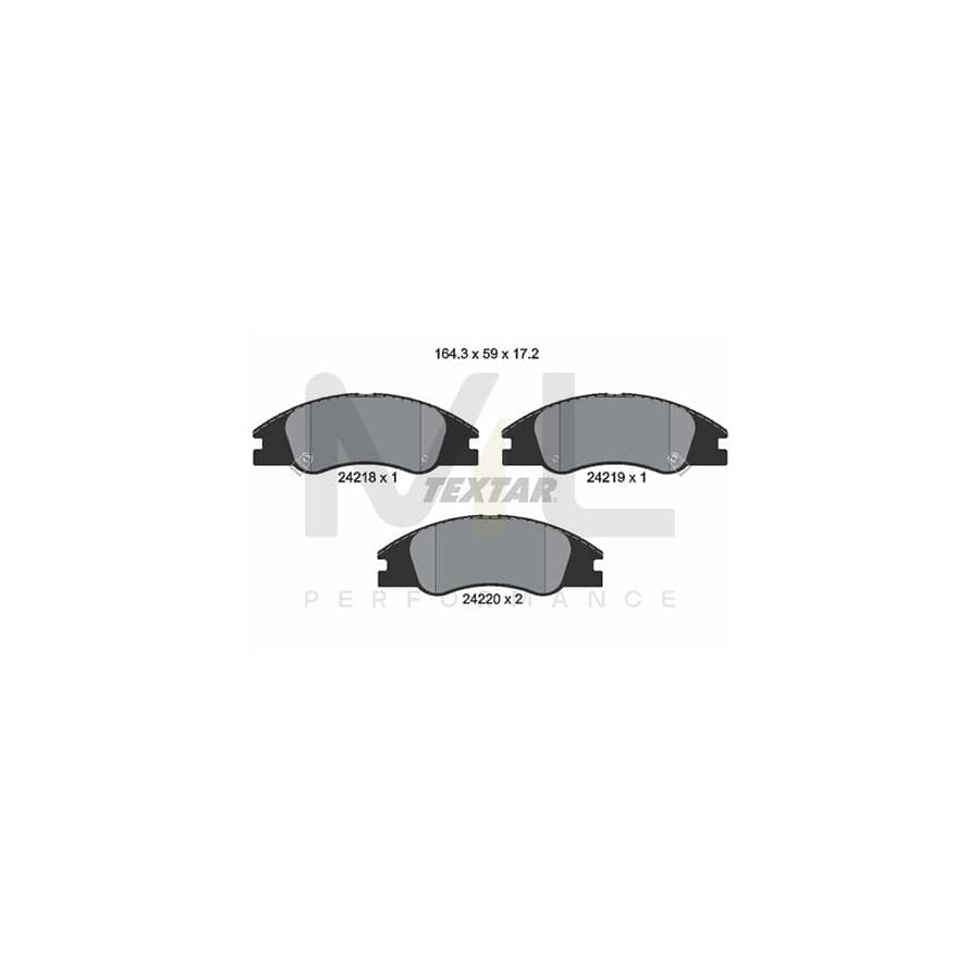 TEXTAR 2421801 Brake pad set for KIA CERATO with acoustic wear warning