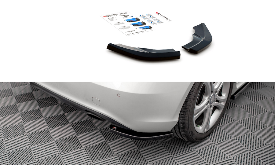 Maxton Design ME-A-176-RSD2T Rear Side Splitters V.2 Mercedes Benz A-Class W176 | ML Performance UK Car Parts