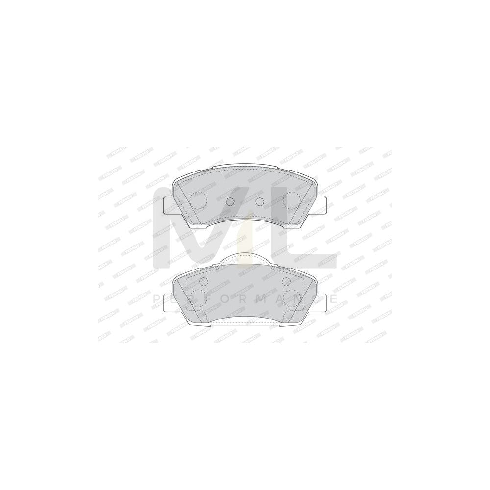 Ferodo FDB4823 Brake Pad Set for Peugeot 308 Premier Eco Friction, Not Prepared for Wear Indicator, With Accessories