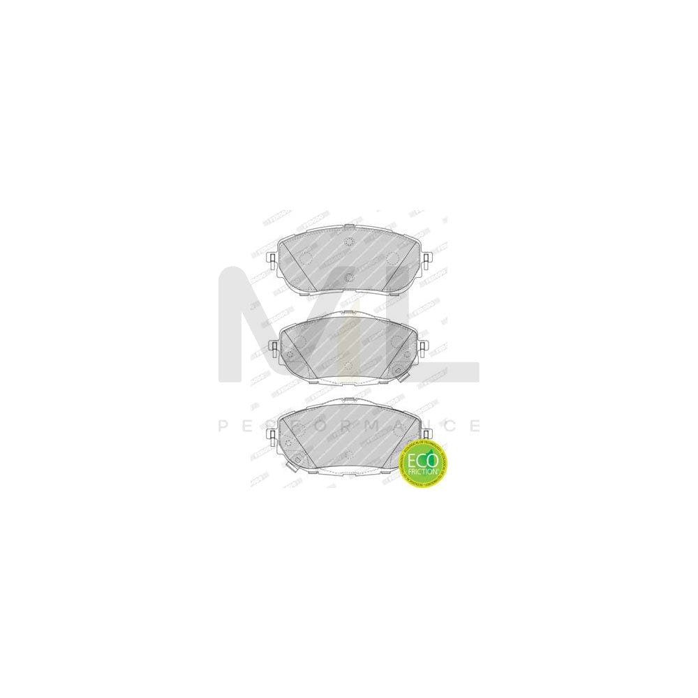 Ferodo FDB4648 Brake Pad Set Premier Eco Friction, With Acoustic Wear Warning, With Accessories