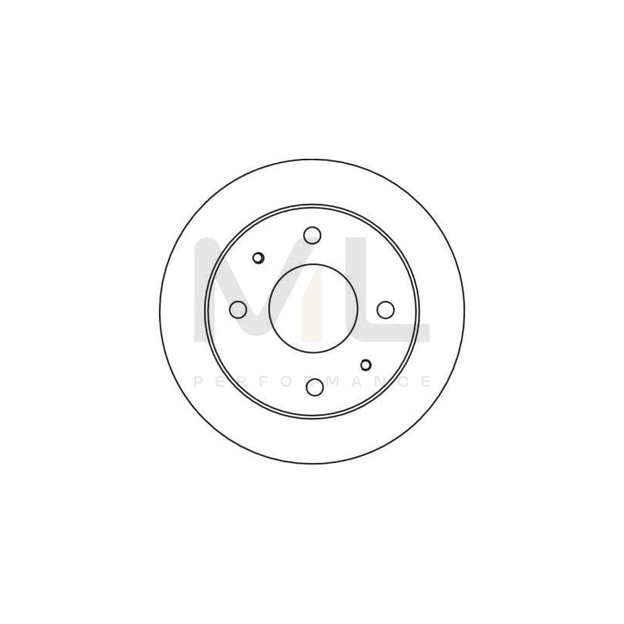 TRW DF4132 Brake Disc for HYUNDAI Amica / Atoz (MX) Solid, Painted  - 1 piece