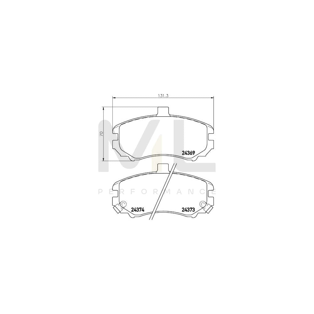 Hella 8DB 355 012-471 Brake Pad Set For Hyundai Elantra With Acoustic Wear Warning | ML Performance Car Parts