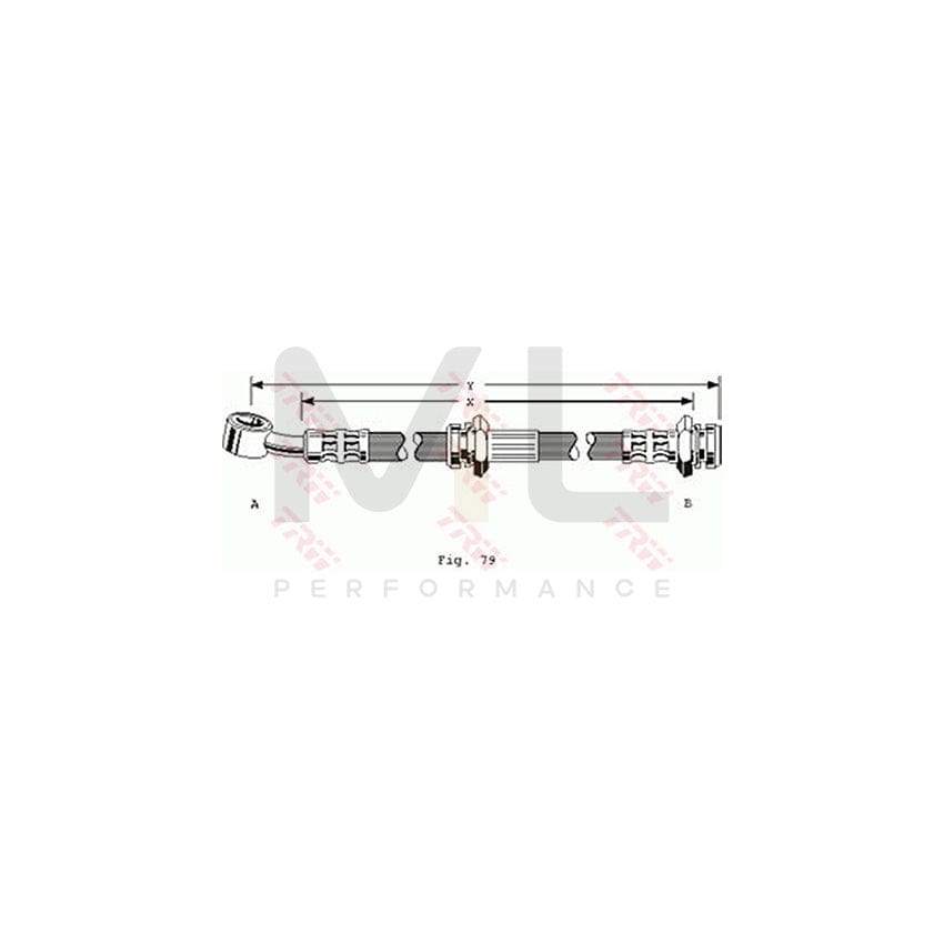 TRW PHD157 Brake Hose 550mm, M10x1