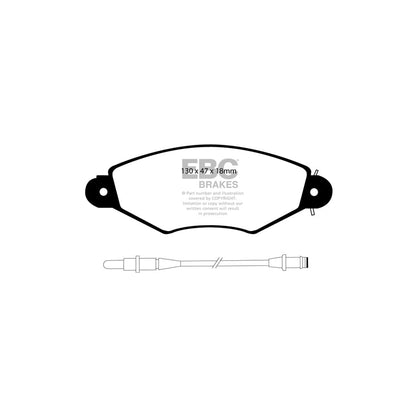 EBC PD01KF1265 Renault Kangoo Greenstuff Front Brake Pad & Plain Disc Kit  2 | ML Performance UK Car Parts