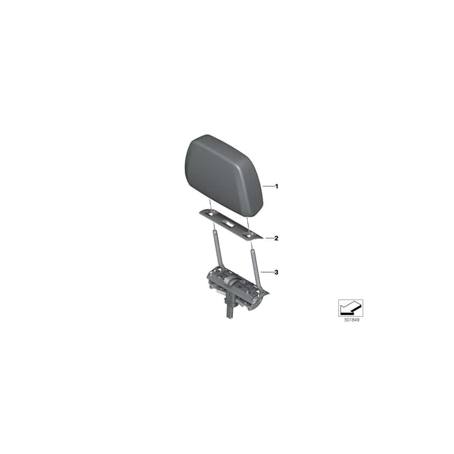 Genuine BMW 52307941602 G07 Headrest, Rear Leather SCHWARZ (Inc. X7 50iX, X7 30dX & X7 40iX)
