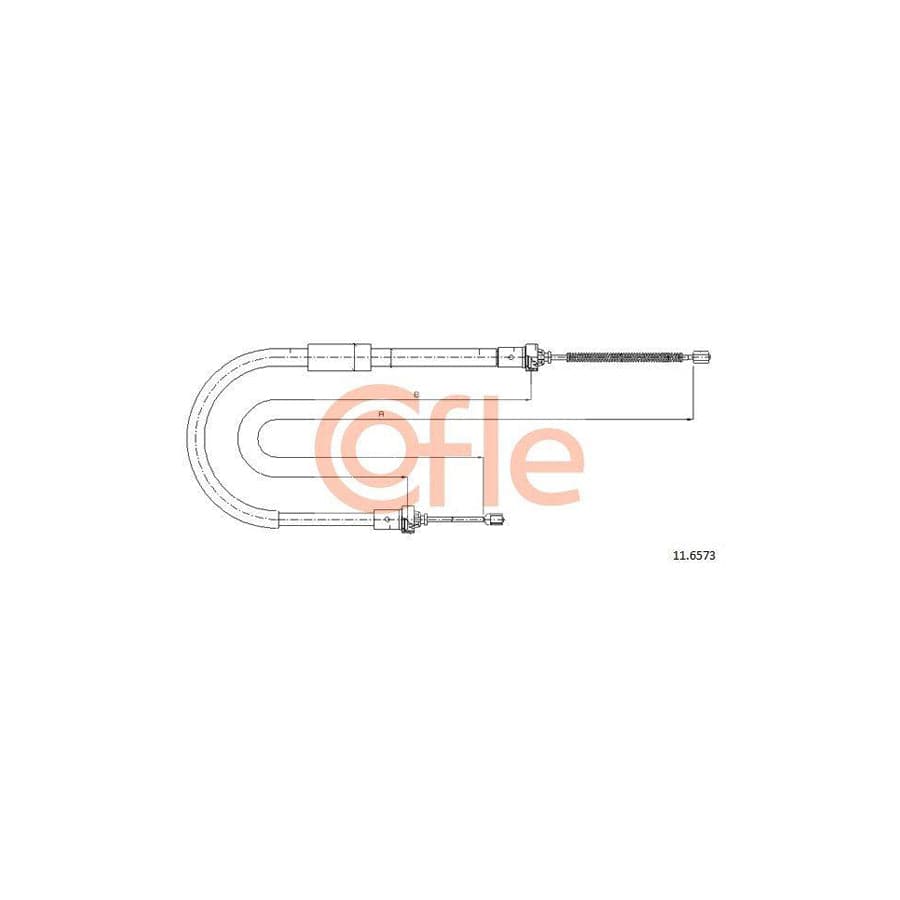 Cofle 11.6573 Hand Brake Cable for Renault Clio