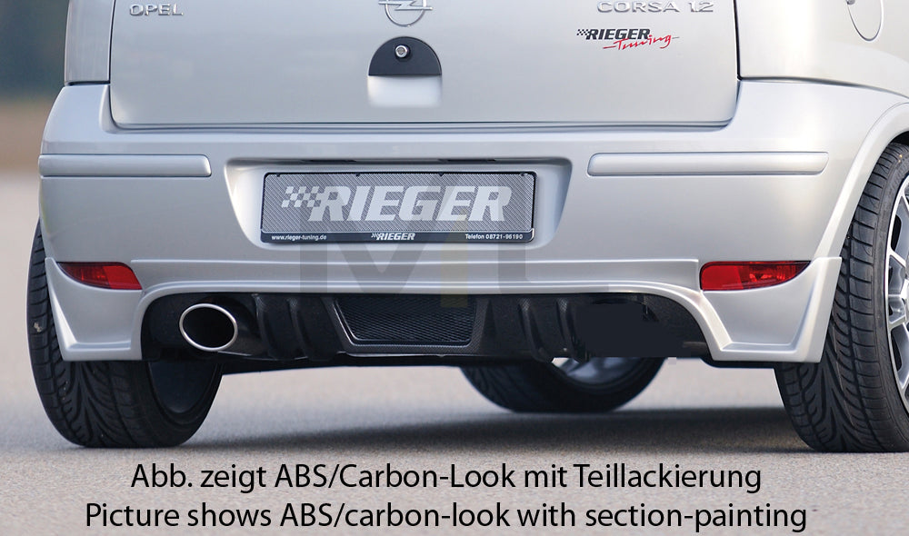 Rieger 00099335 Opel Corsa C Rear Diffuser 1 | ML Performance UK Car Parts