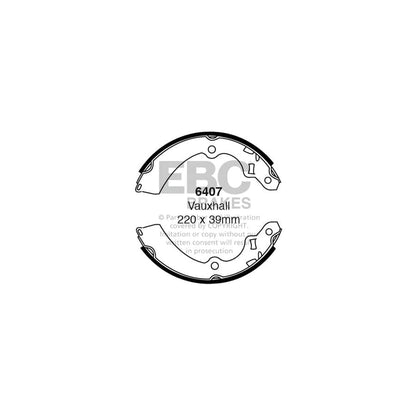 EBC 6407 Bedford Vauxhall Rascal Rear Brake Shoes
