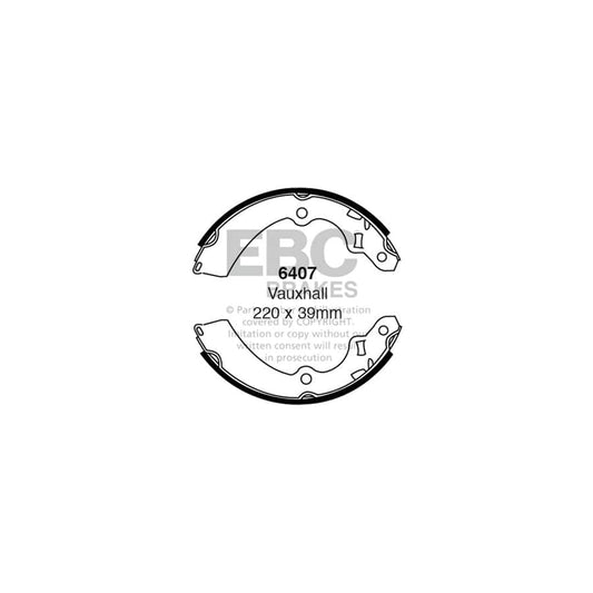 EBC 6407 Bedford Vauxhall Rascal Rear Brake Shoes