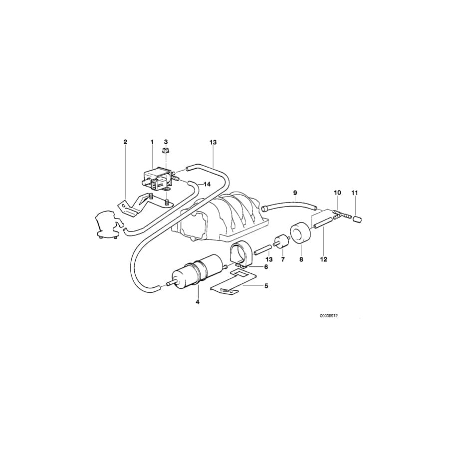Genuine BMW 11731702161 E34 E38 Holder (Inc. 730iL, 730i & 530i)