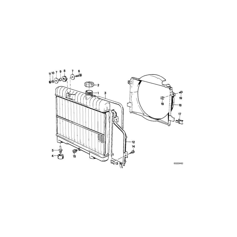 Genuine BMW 17111719384 E36 E38 E32 Drain Plug Radiator M10 (Inc. 540i, 732i & 840i)