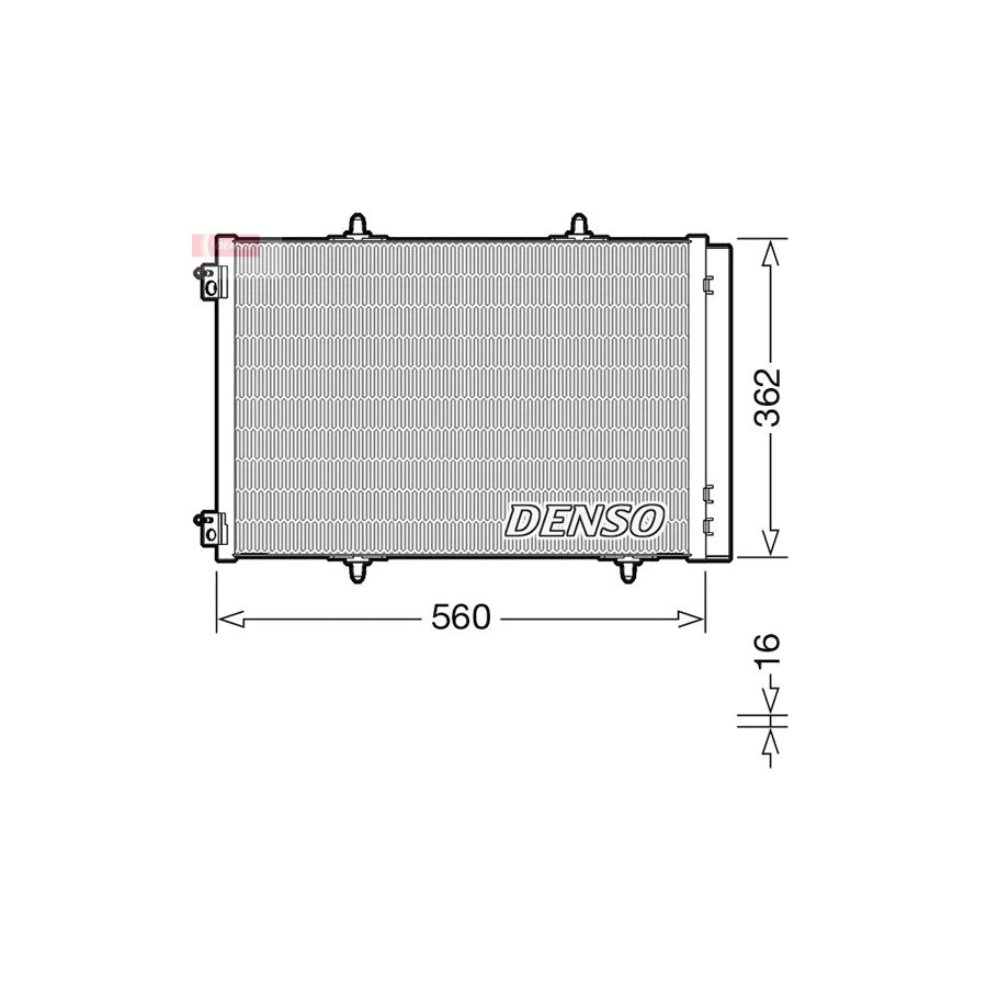 DENSO DCN07061 Air Conditioning Condenser for Citroen C3 Aircross II (2R, 2C)