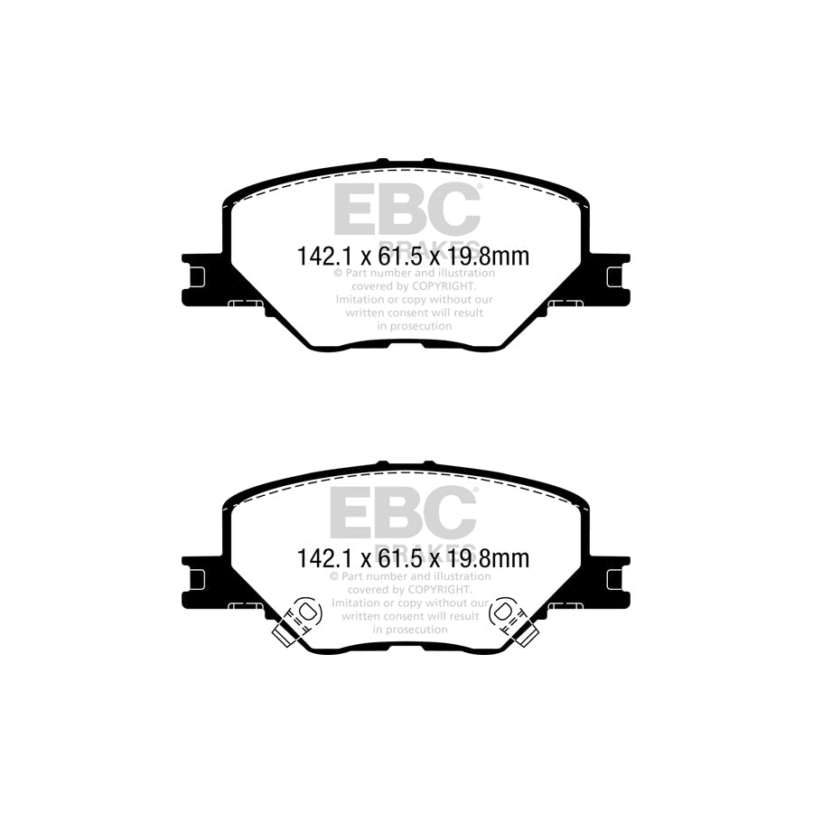 EBC PDKF2426 Opel Vauxhall Insignia Ultimax Front Brake Pad & Plain Disc Kit 2 | ML Performance UK Car Parts