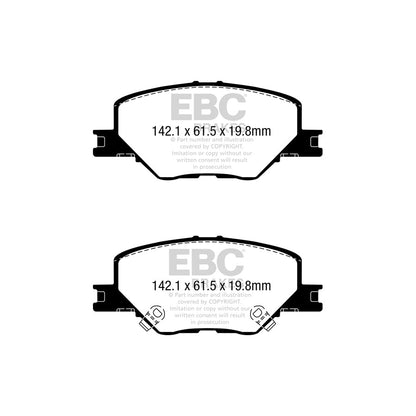 EBC PDKF2426 Opel Vauxhall Insignia Ultimax Front Brake Pad & Plain Disc Kit 2 | ML Performance UK Car Parts