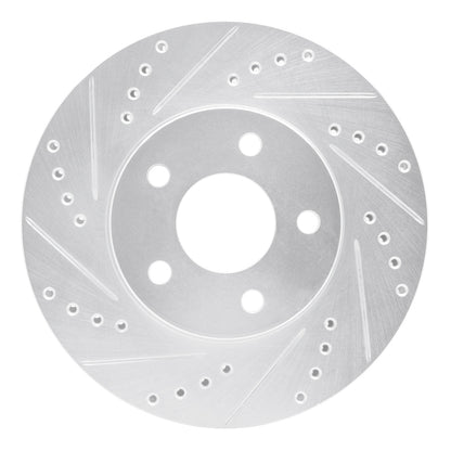 R1 Concepts R1 07-10 Chevrolet COBALT Front Left Drilled & Slotted Silver Brake Rotor