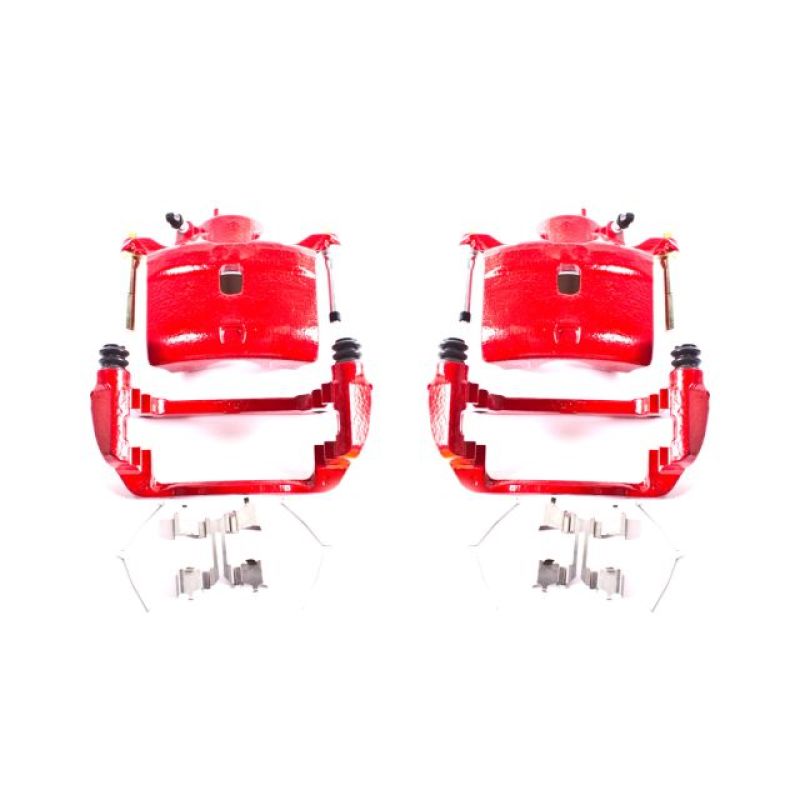 PowerStop Power Stop 02-04 Honda CR-V Front Red Calipers w/Brackets - Pair