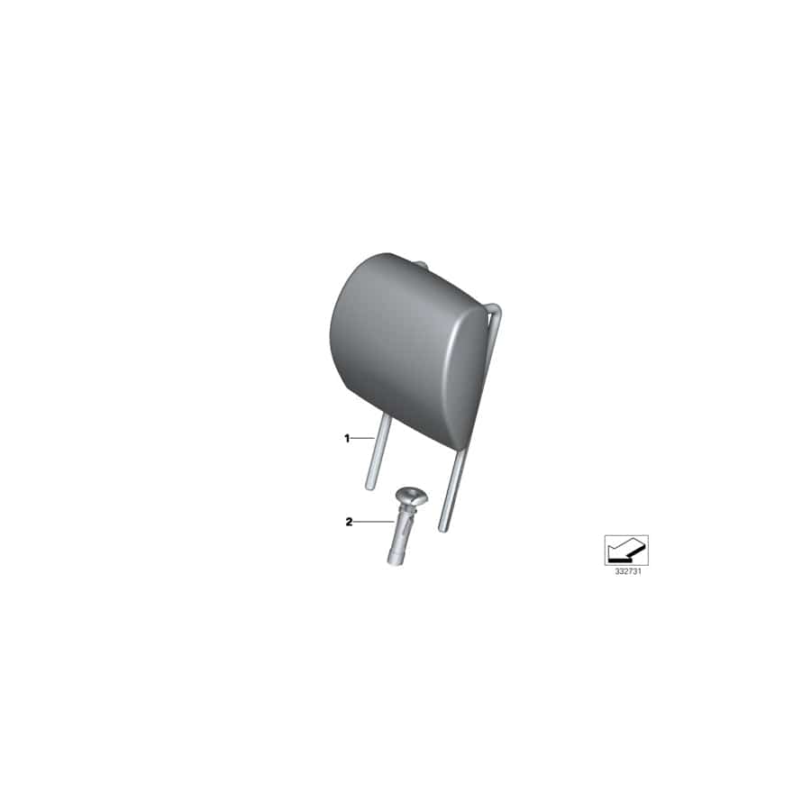 Genuine BMW 52307938665 G05 Headrest, Rear Leather SCHWARZ II (Inc. X5)