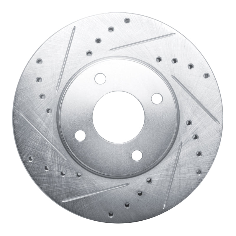 R1 Concepts R1 17-18 Chevrolet SPARK (Mexico) Front Left Drilled & Slotted Silver Brake Rotor