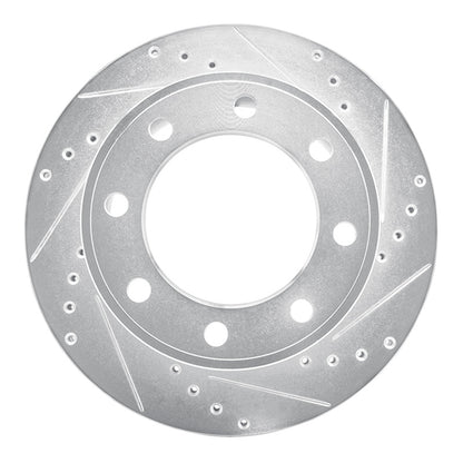 R1 Concepts R1 05-12 Ford F-250 4WD (Super Duty) Rear Right Drilled & Slotted Silver Brake Rotor