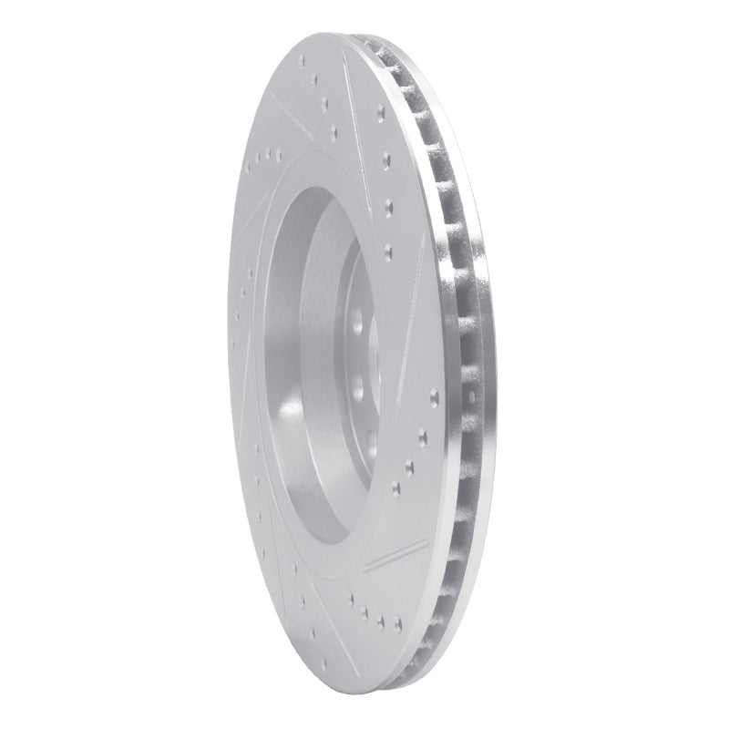 R1 Concepts R1 06-25 Audi A3 Quattro Rear Left Drilled & Slotted Silver Brake Rotor