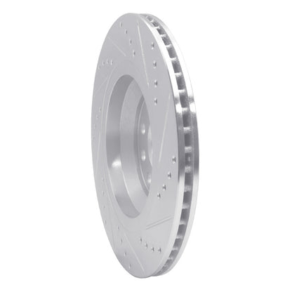 R1 Concepts R1 06-25 Audi A3 Quattro Rear Left Drilled & Slotted Silver Brake Rotor