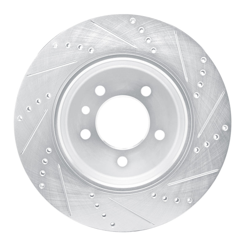 R1 Concepts R1 20-25 Land Rover Defender 90 Rear Left Drilled & Slotted Silver Brake Rotor