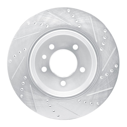 R1 Concepts R1 20-25 Land Rover Defender 90 Rear Left Drilled & Slotted Silver Brake Rotor