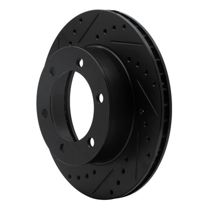 R1 Concepts R1 95-04 Toyota Tacoma Front Left Drilled & Slotted Black Brake Rotor