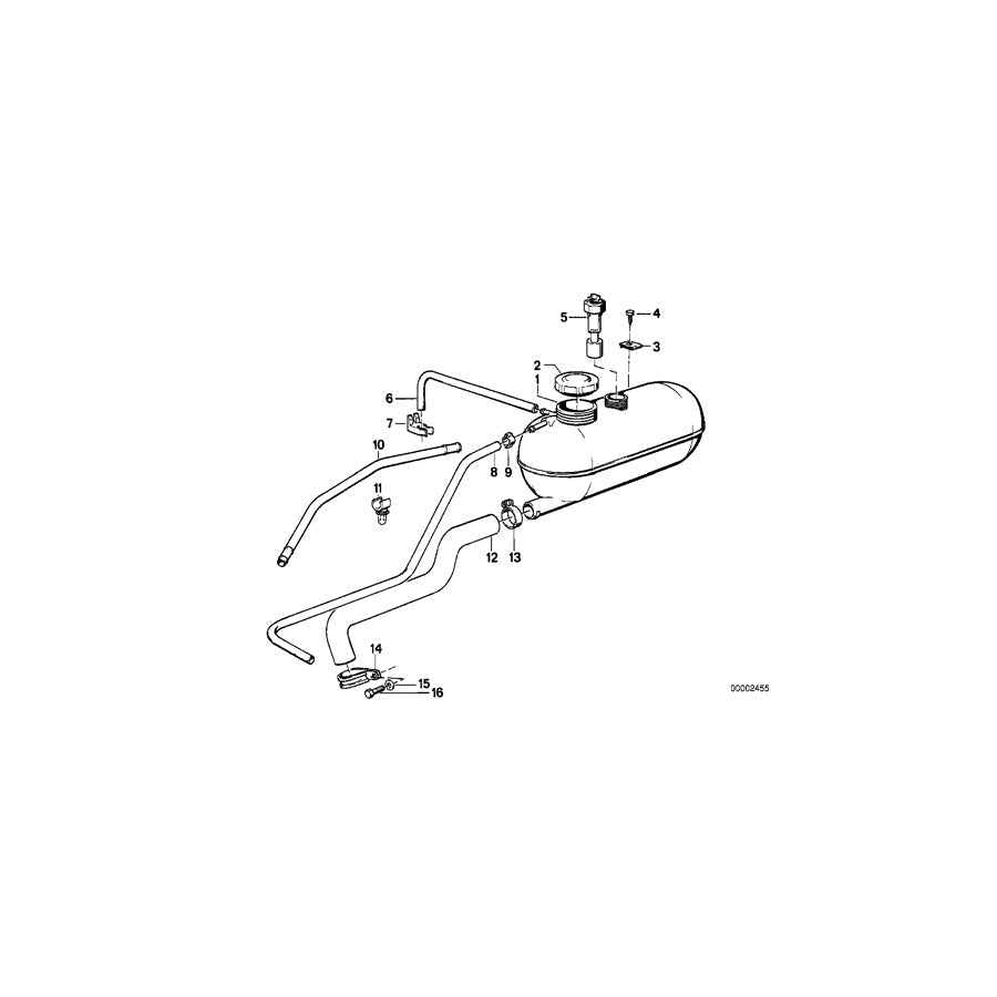 Genuine BMW 17111709495 E30 E28 Vent Pipe (Inc. 320i, 325e & 325i)