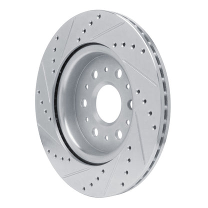 R1 Concepts R1 17-25 Buick Enclave Rear Right Drilled & Slotted Silver Brake Rotor