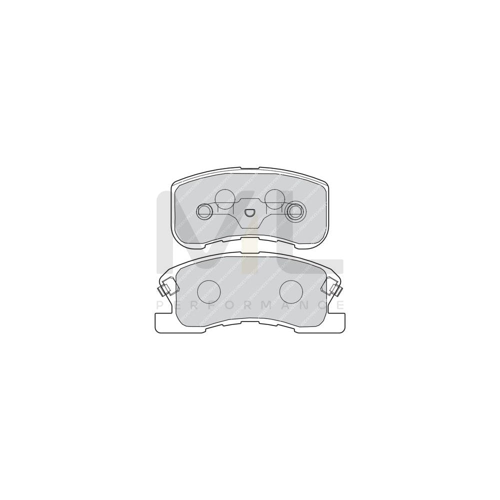 Ferodo Premier FDB1501 Brake Pad Set With Acoustic Wear Warning, With Piston Clip, With Accessories