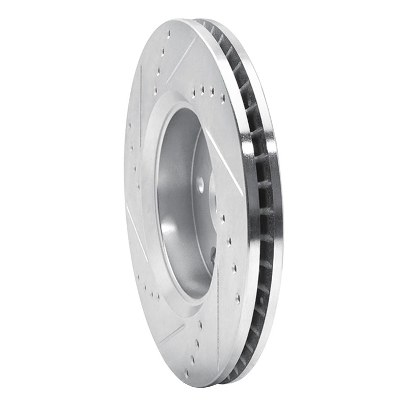 R1 Concepts R1 18-22 Toyota C-HR Front Right Drilled & Slotted Silver Brake Rotor
