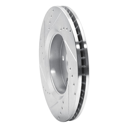 R1 Concepts R1 18-22 Toyota C-HR Front Right Drilled & Slotted Silver Brake Rotor