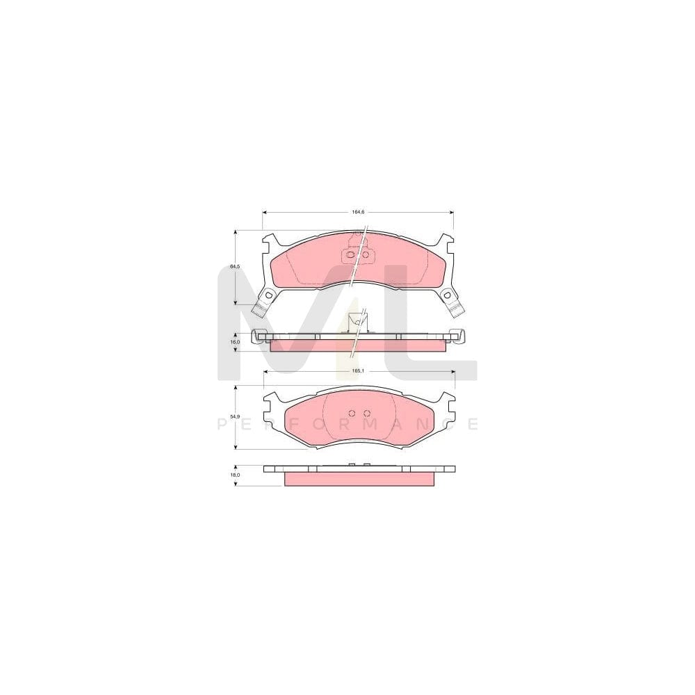 TRW Gdb1158 Brake Pad Set With Acoustic Wear Warning