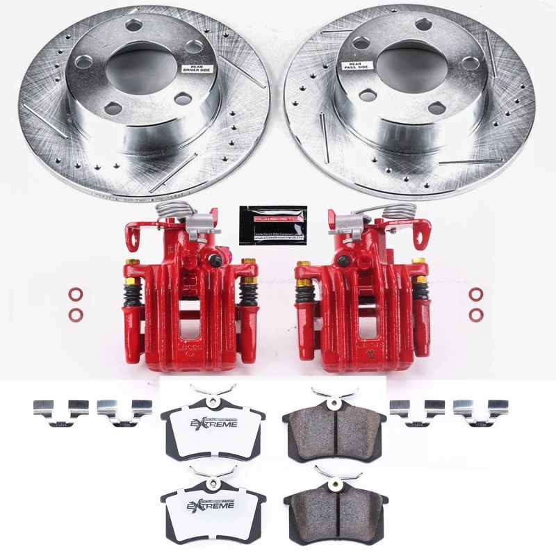 PowerStop Power Stop 98-01 Audi A6 Quattro Rear Z26 Street Warrior Brake Kit w/Calipers
