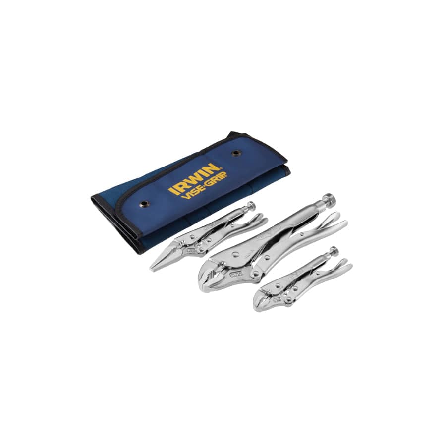 IRWIN Vise-Grip VISTVG73 TVG73 Locking Pliers Set, 3 Piece