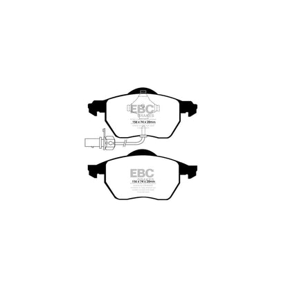 EBC PD07KF272 Audi A4 Redstuff Front Brake Pad & USR Disc Kit - Girling/TRW Caliper 2 | ML Performance UK Car Parts