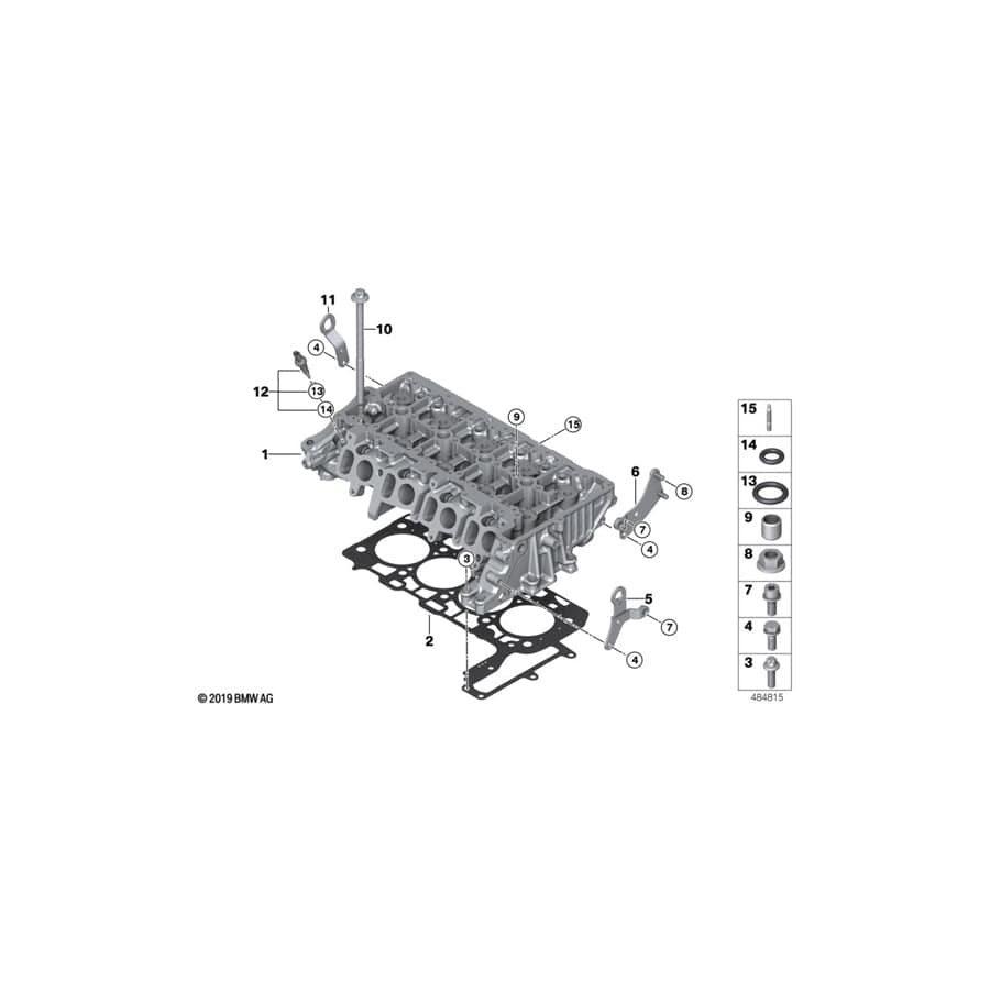 Genuine BMW 11128594568 F56 F44 F55 Cylinder Head Gasket 3-LOCH (Inc. X2 18d, 520d & Cooper SD ALL4)