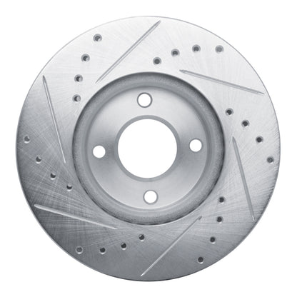 R1 Concepts R1 17-25 Nissan Kicks Front Right Drilled & Slotted Silver Brake Rotor