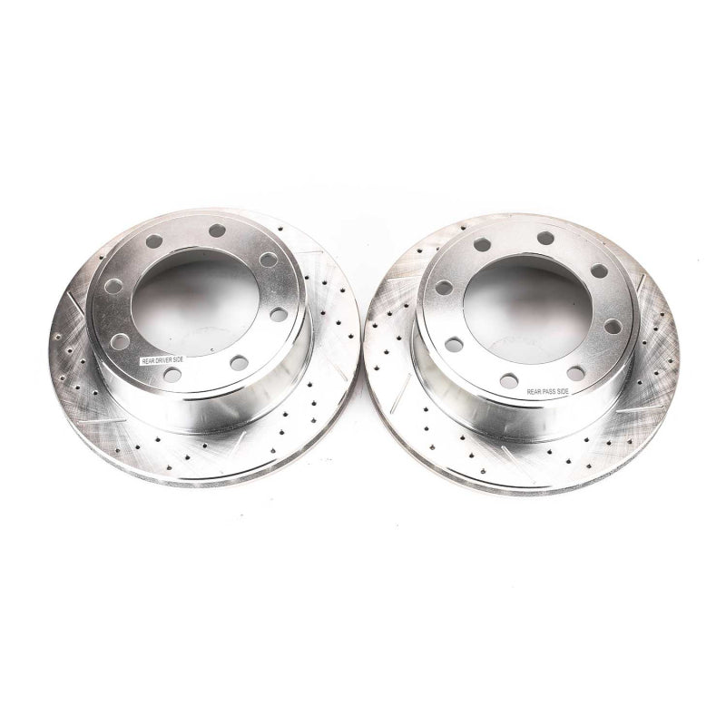 PowerStop Power Stop 00-05 Ford Excursion Rear Evolution Drilled & Slotted Rotors - Pair