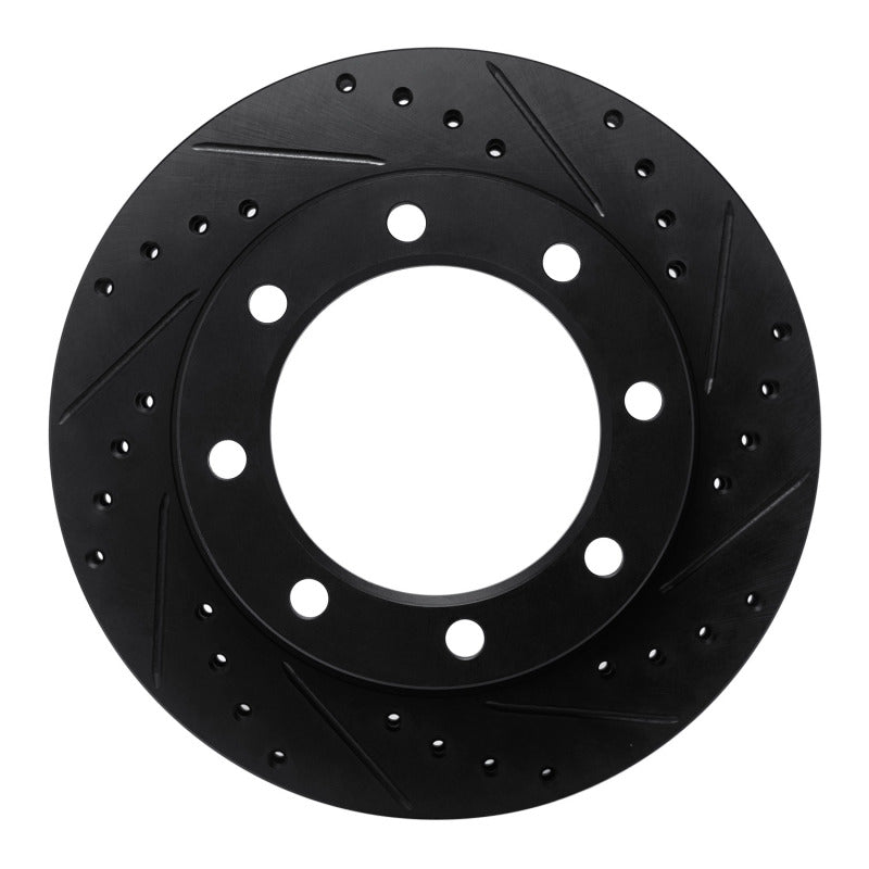 R1 Concepts R1 77-79 Ford F-250 4WD (Excl Super Duty) Front Right Drilled & Slotted Black Brake Rotor