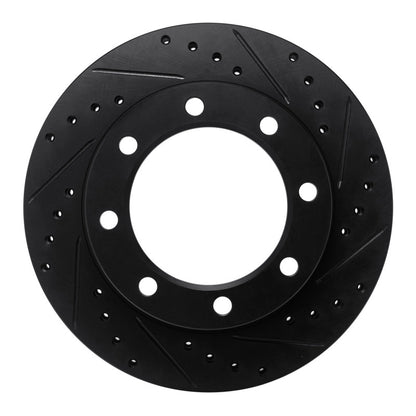 R1 Concepts R1 77-79 Ford F-250 4WD (Excl Super Duty) Front Right Drilled & Slotted Black Brake Rotor