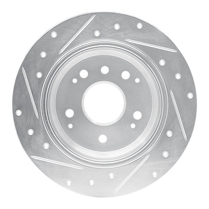 R1 Concepts R1 99-11 Acura TL Rear Right Drilled & Slotted Silver Brake Rotor