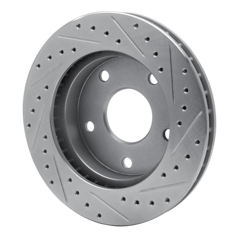 R1 Concepts R1 94-99 Dodge Ram 1500 Pickup Front Left Drilled & Slotted Silver Brake Rotor