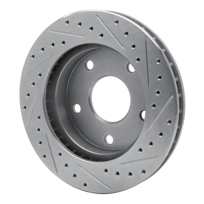 R1 Concepts R1 94-99 Dodge Ram 1500 Pickup Front Left Drilled & Slotted Silver Brake Rotor