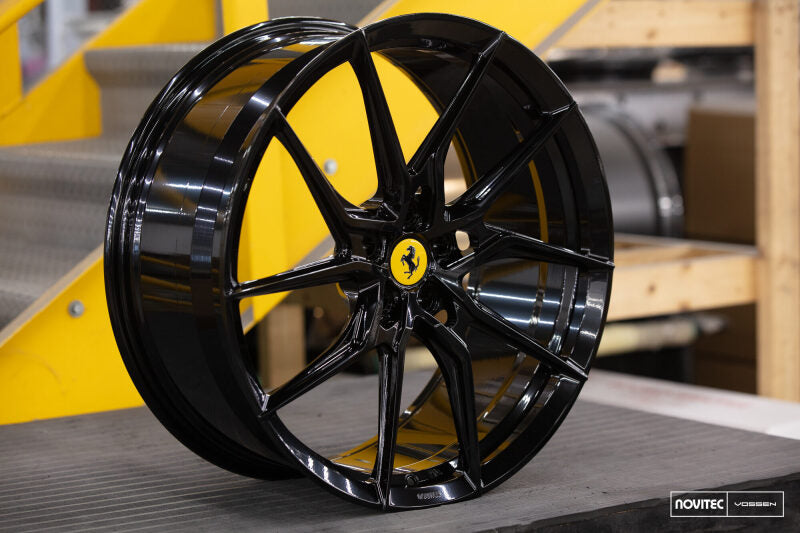 Vossen x Novitec NF8 22x12.5 - 5x114.3 BP - ET46 - Gloss Black Ferrari 812 Superfast/GTS Rear Wheel