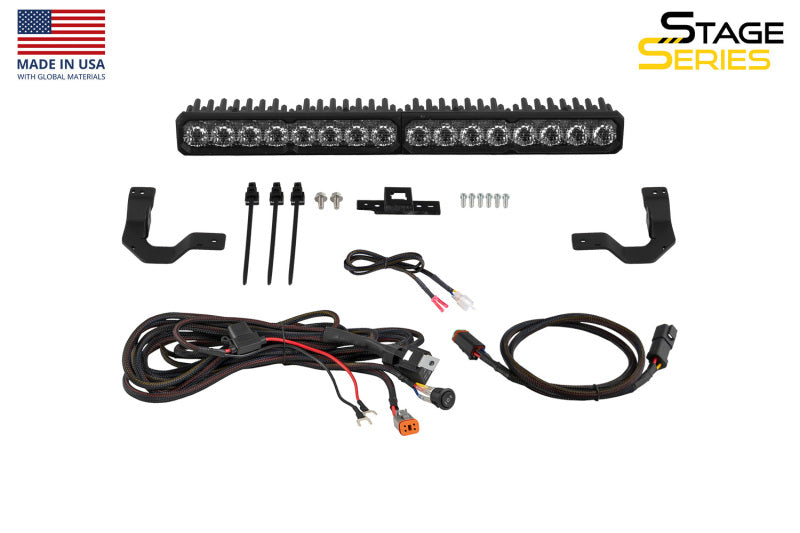 Diode Dynamics 2024-2026 Toyota Tacoma TRD Grille Lightbar SS20 Sport White Combo 6000K