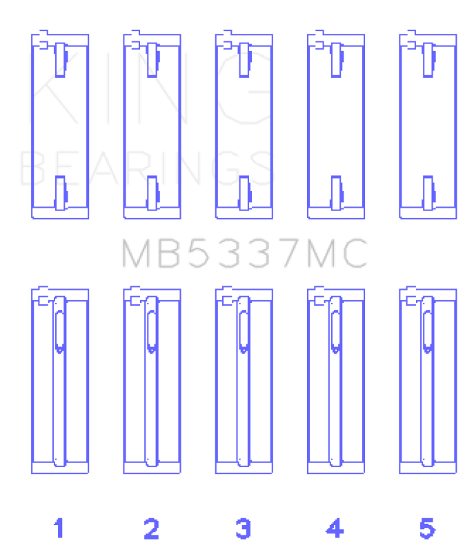 King Engine Bearings Audi/VW CFFA/ CAYB/ CAYC Main Bearing Set