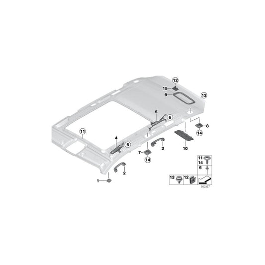 Genuine BMW 51447273786 F31 Cover, Mount, Partition Net, Front Right OYSTER (Inc. 340i, 335i & 320i)