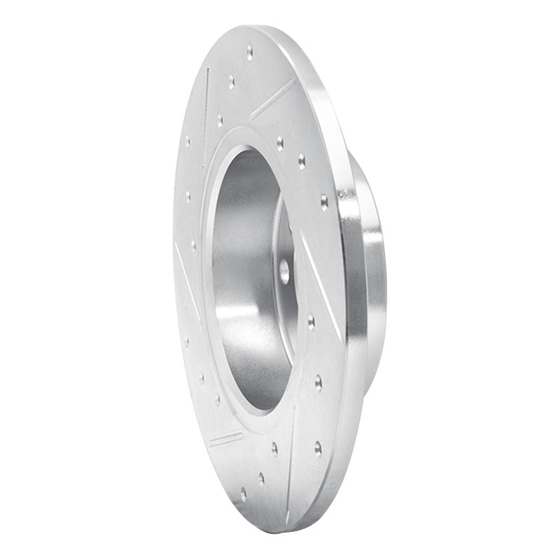 R1 Concepts R1 95-98 BMW 318TI Front Right Drilled & Slotted Silver Brake Rotor